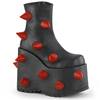 DemoniaCult - SLAY77 Bottes de plateforme - Noir/Rouge Product image